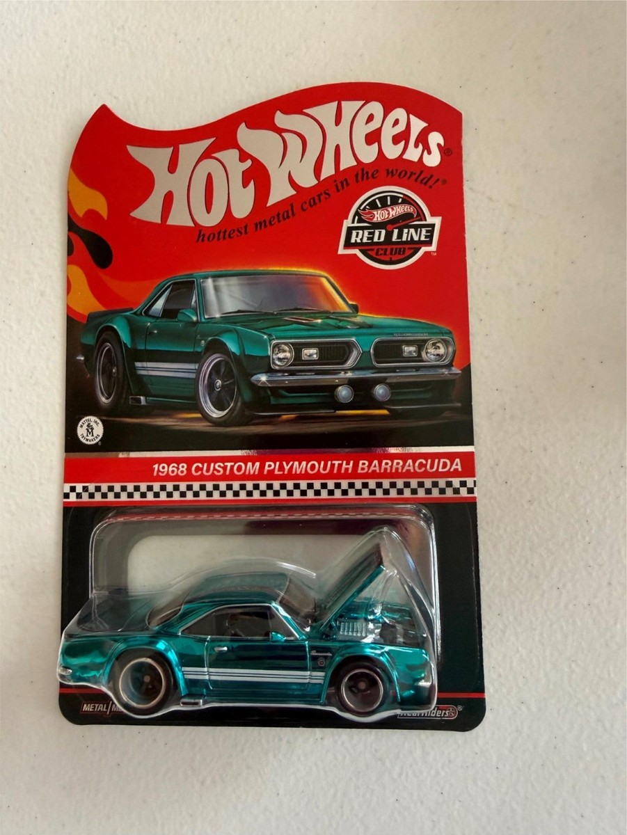 Hot Wheels RLC Red Line Club Aqua 1968 Custom Plymouth Barracuda