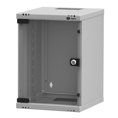 10'' Netzwerkschrank Serverschrank 10 Zoll 9HE Wandgehäuse Rack Server Hellgrau