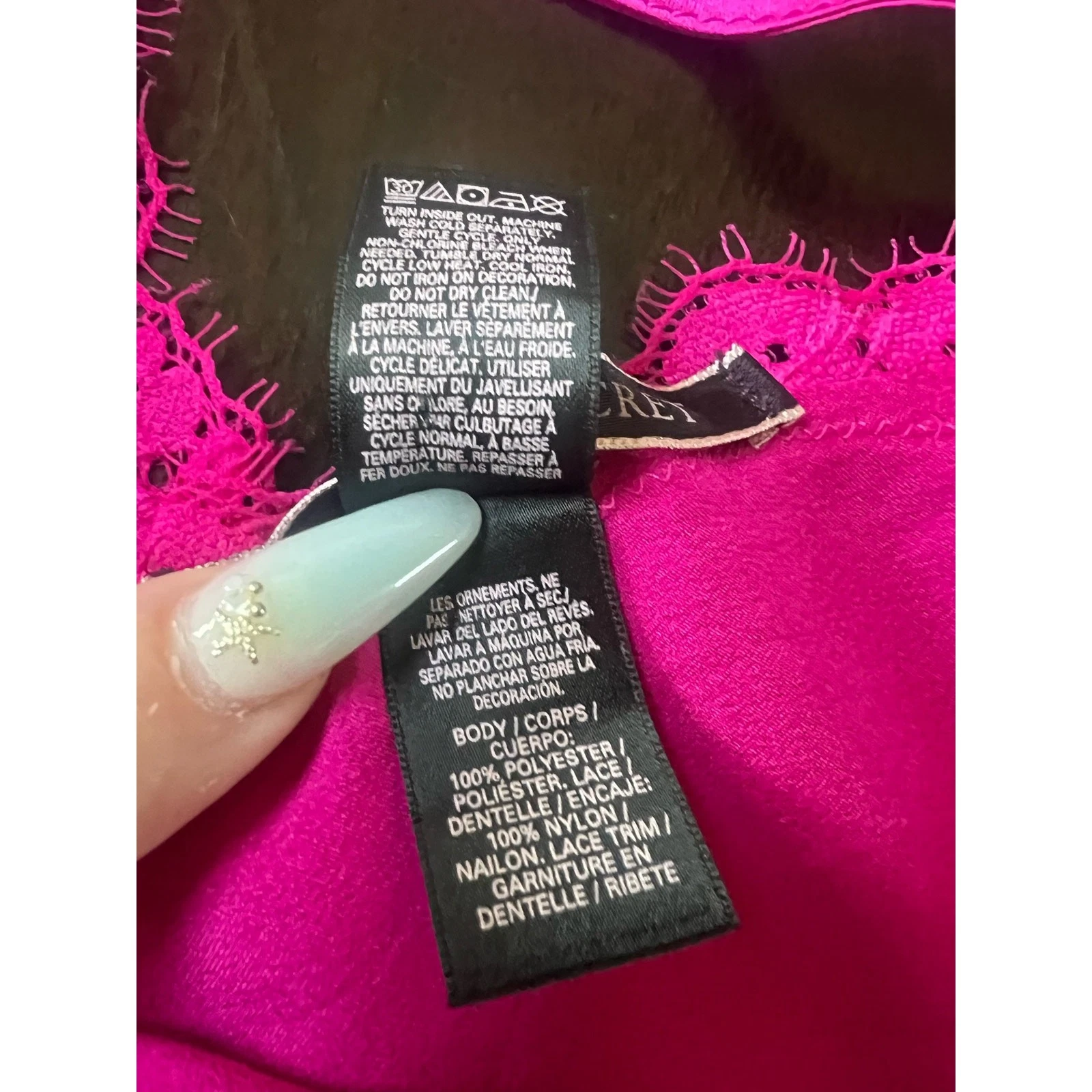 UNDERCOVER Victoria's Secret Mini Abito Slip Rosa Caldo Con Pizzo Glitterato E Taglio Schiena Profondo