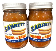 Sabrett Pushcart Style Onions In Sauce 16oz 2 Jars Free Shipping 