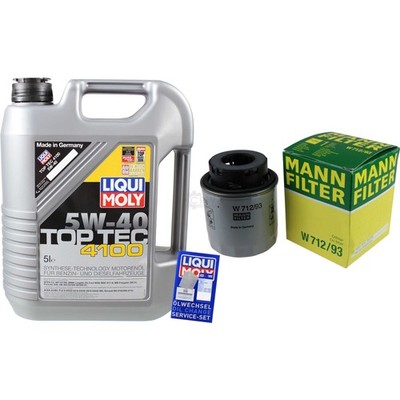INSPEKTIONSKIT FILTER LIQUI MOLY ÖL 5L 5W-40 für VW Golf VI 5K1 1.4 TSI 1.2 1K1