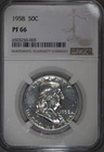 1958 Proof • Franklin Half Dollar 50C - NGC PF66 - 100% Original Coin! PQ++ #110