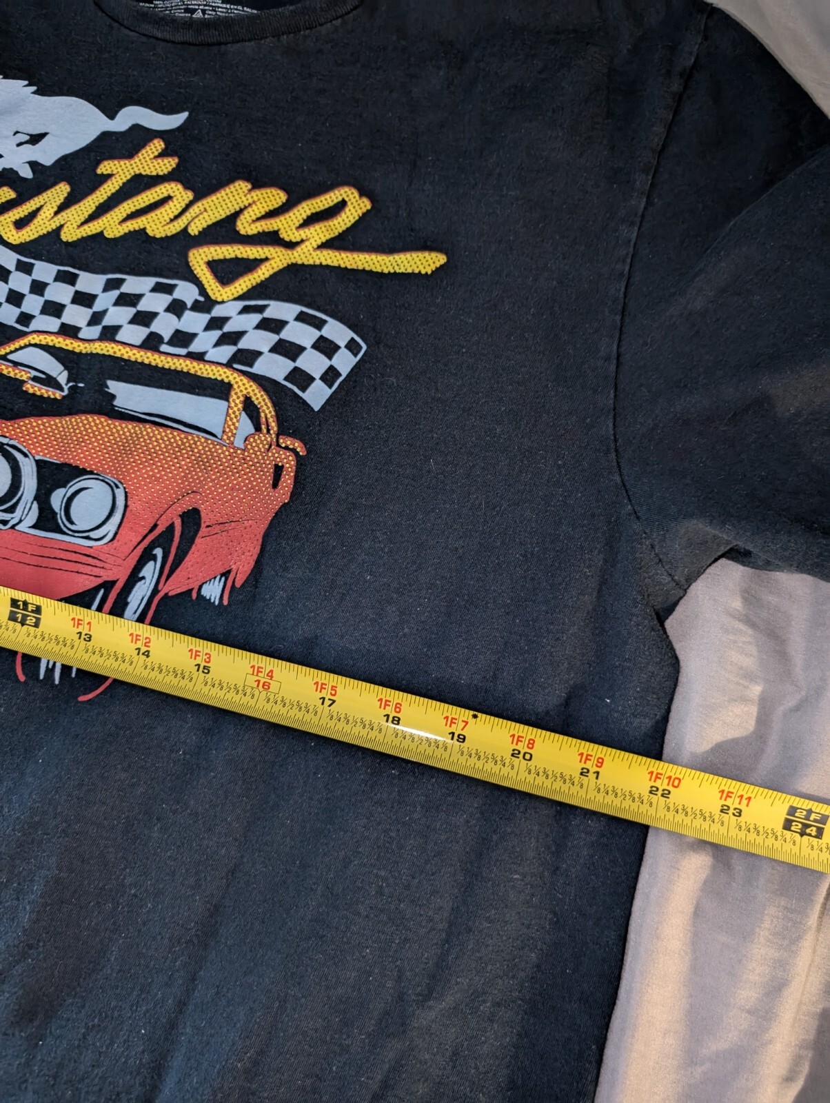 PONY T shirt nera ufficiale manica corta Ford Mustang taglia 2XL