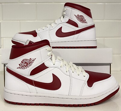 Nike Air Jordan Mid White/Pomegranate-White BQ6472-161 Women's Size  195866340565|