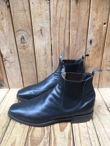 Rm Williams Black leather Australian chelsea Men Boots Size UK 11 F USA 12 - Picture 11 of 23