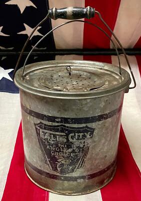 VINTAGE FALLS CITY NO. 710 DYLITE FLOAT MINNOW BUCKET