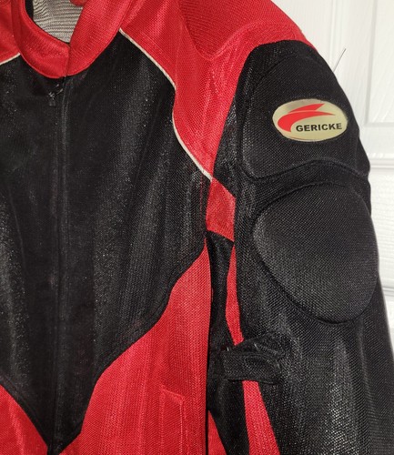 Hein Gericke Padded Motorcycle Jacket Black/Red XL - Picture 4 of 9