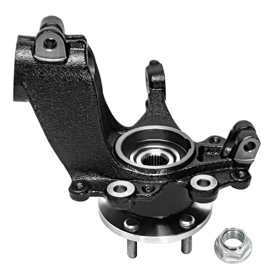 Pair Front Steering Knuckles Wheel Hub Bearing Assembly for 2012-2018 Ford Focus - Image 3 of 4