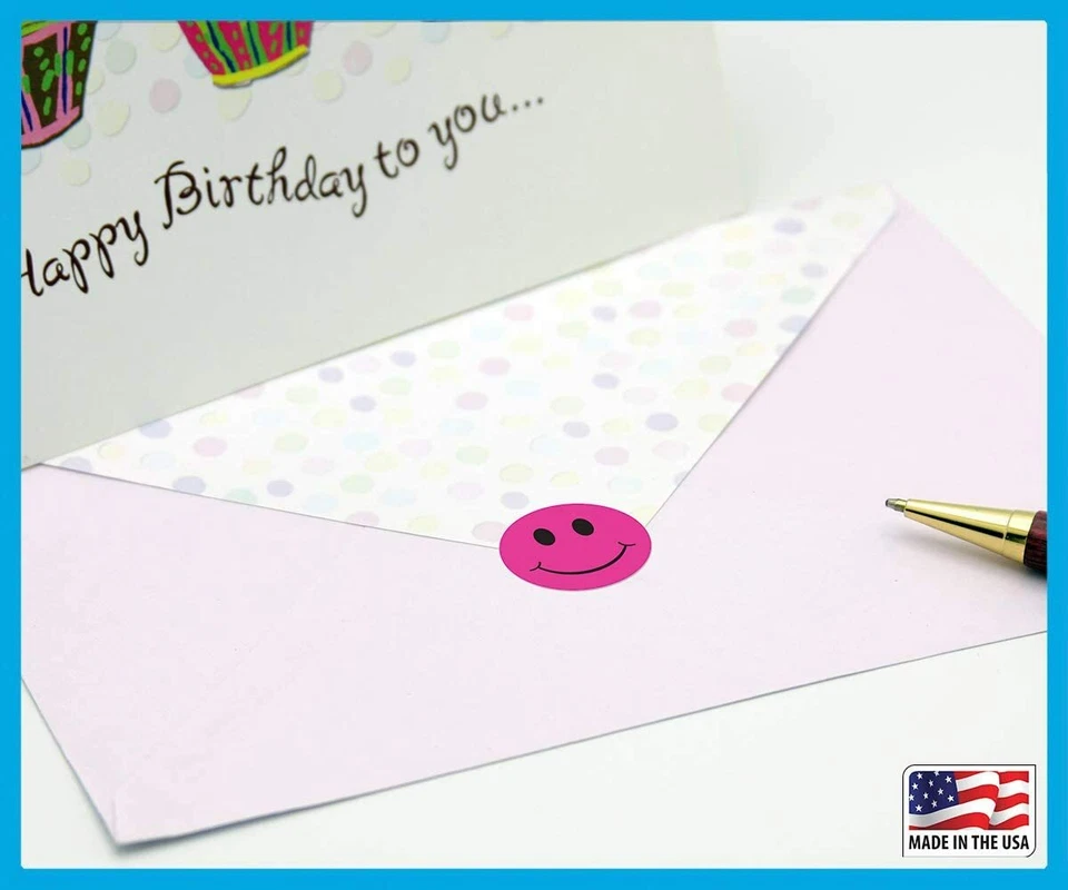 Pegatina Sonrisa Cara Feliz Recompensa Cara Sonrisa Autoadhesiva Multicolor 0.9" Redonda Foto 3 de 3