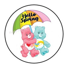 30 HELLO SPRING ENVELOPE SEALS LABELS STICKERS PARTY FAVORS 1.5"
