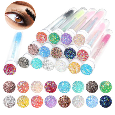 Eyelash Extension Tool Eyelash Eyebrow Brush Mascara Wands Diamond TubeReusable