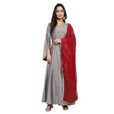 Anarkali Kurti With Duppata Set Indian Look Synthetic Soft Women Treditional Her