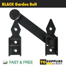 GATE latch Garden Bolt STABLE SHED GARDEN BACK DOOR BOLT Lock BLACK