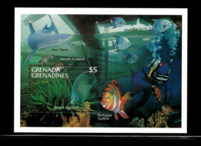 Grenadines 1991 Marine Life Fish – Set Of 8 Mint Never Hinged Stamps – Scott #1236-43 – Gem Quality