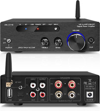 Amplifier Home Audio,Stereo Receiver Bluetooth 5.3 Power Amp 100W X2 Wireless Hi
