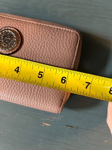 Anne Klein Leather Wristlet Dusty Pink With Gold tone Accents. 6 X 4 - Picture 6 of 8