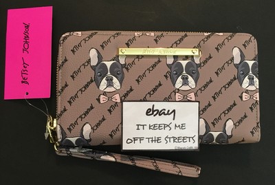 betsey johnson french bulldog purse