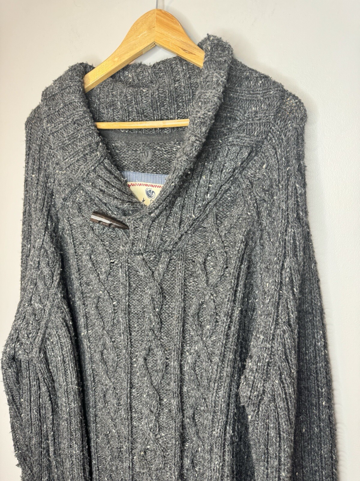 Fat Face Toggle Button Neck Collared Sweater Men … - image 2