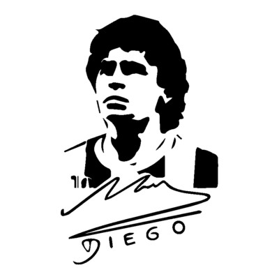 diego maradona aufkleber sticker