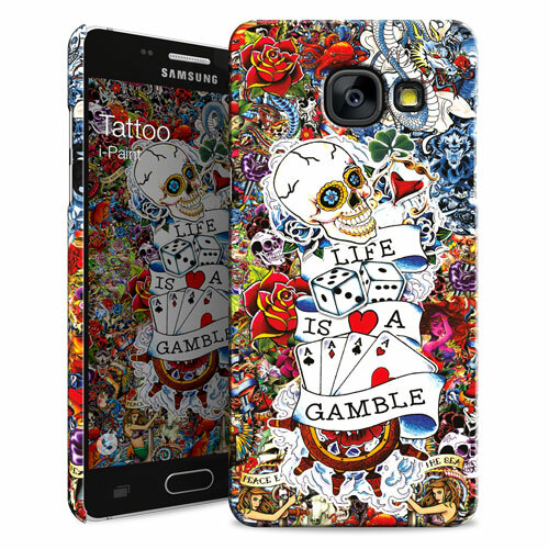 Seltene italienische Design i-Paint Tattoo Hartschale für Samsung Galaxy A3 #G - Bild 1 von 5