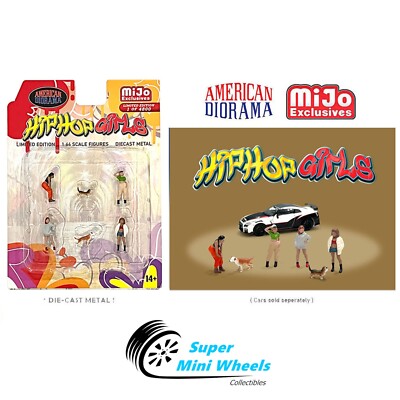 American Diorama 1:64 - Hip Hop Girls Figures - 6pcs Set - Metal