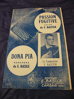 Partition Passion Fugitive F Baxter Dona Pia E Basile