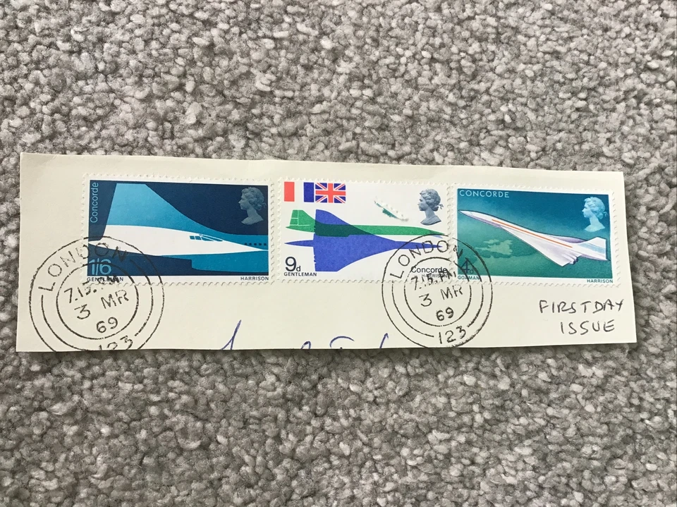 Set Of 3 Concorde first day issue stamps 1969 ( Set 5 ) - Image 2 of 3