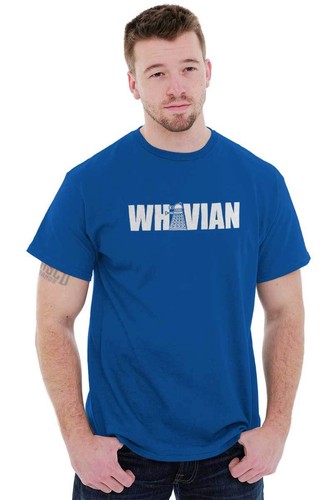 Whovian Doctor Time Travel Police Box Show Womens or Mens Crewneck T Shirt Tee - Picture 4 of 9