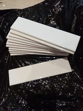x12 white tiles 5x20cm new flat metro
