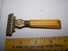 Vintage Eversharp Schick Injector Deluxe Safety Razor Bakelite Handle Good Shape
