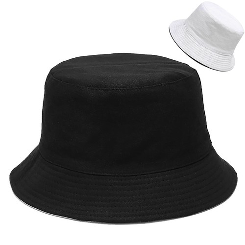 Black White Bucket Hat for Women Men Summer Travel Beach Sun Hat Outdoor Fish...