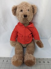 FAO Brown Bear Plush 17 Inch Red Shirt Toys R Us 2011 Stuffed Animal Toy
