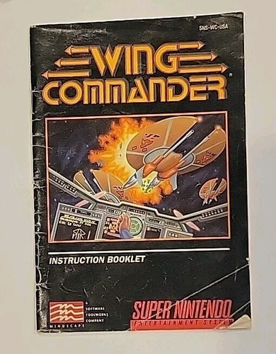 Wing Commander (Super Nintendo Entertainment System, 1992) SNES Manual Tested - Picture 4 of 4