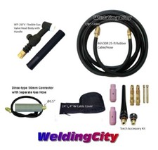 Weldingcity Dinse-rear Tig Welding Torch Wp-26fv Flex-valve Head 200a 25-ft