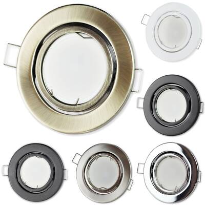 10x LED Einbaustrahler Set rund schwenkbar 3-6,5W flach 230V Spot Strahler 65mm