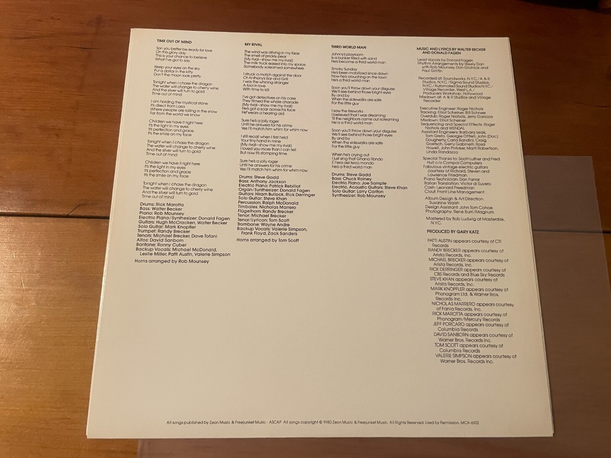 STEELY DAN Gaucho LP MCA-6102 Masterdisk in SHRINK EX | eBay