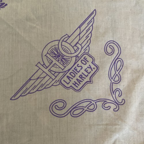 Harley Davidson Ladies Of Harley Lavender Scarf, Angel Wings - Picture 3 of 12
