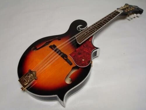 Bolso de Concierto Tallado a Mano Abeto Sólido Superior Estilo F Mandolina, Sunburst Foto 2 de 3