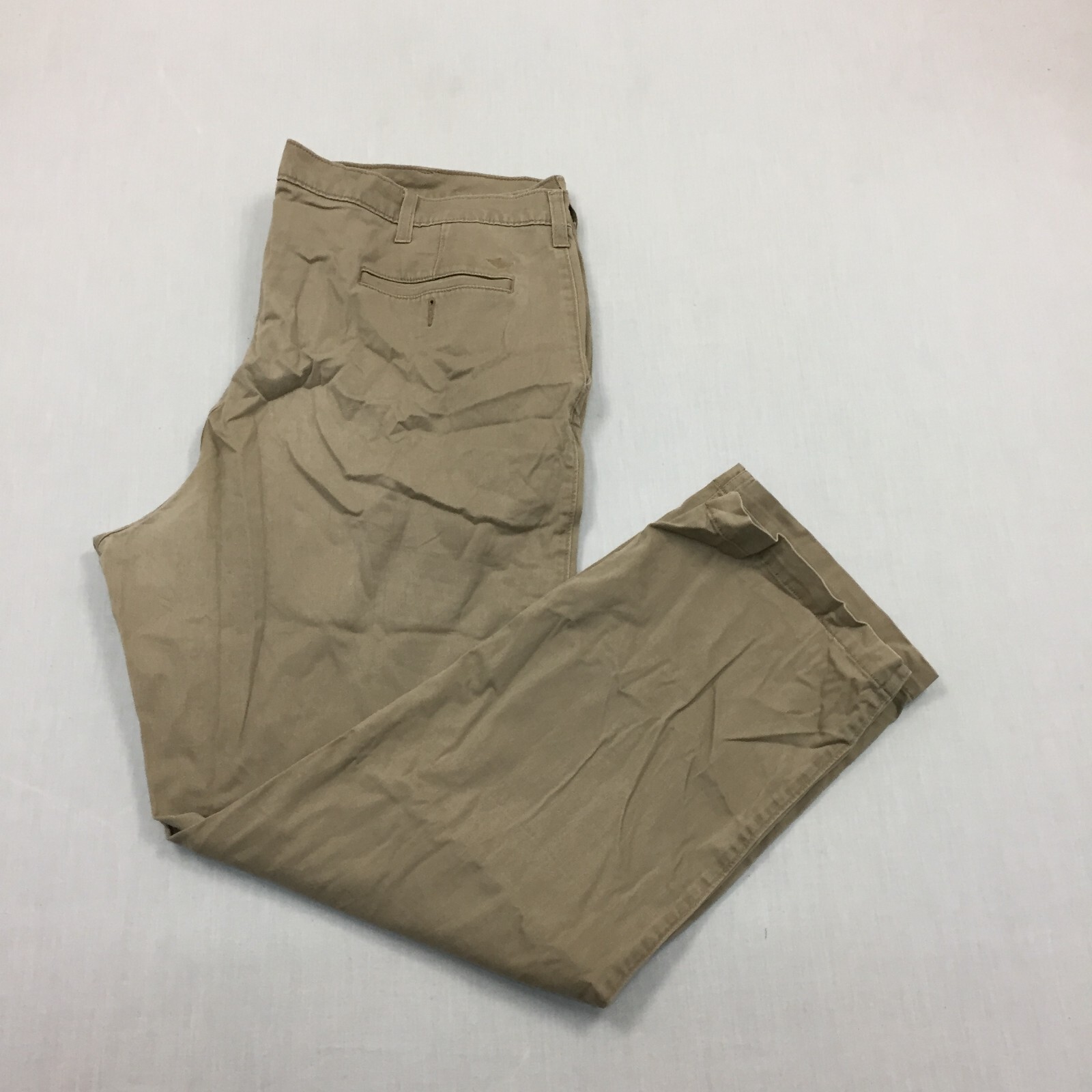 Dockers Chino Trousers Cotton Pants Straight Fit Mens Size 42W 32L Beige