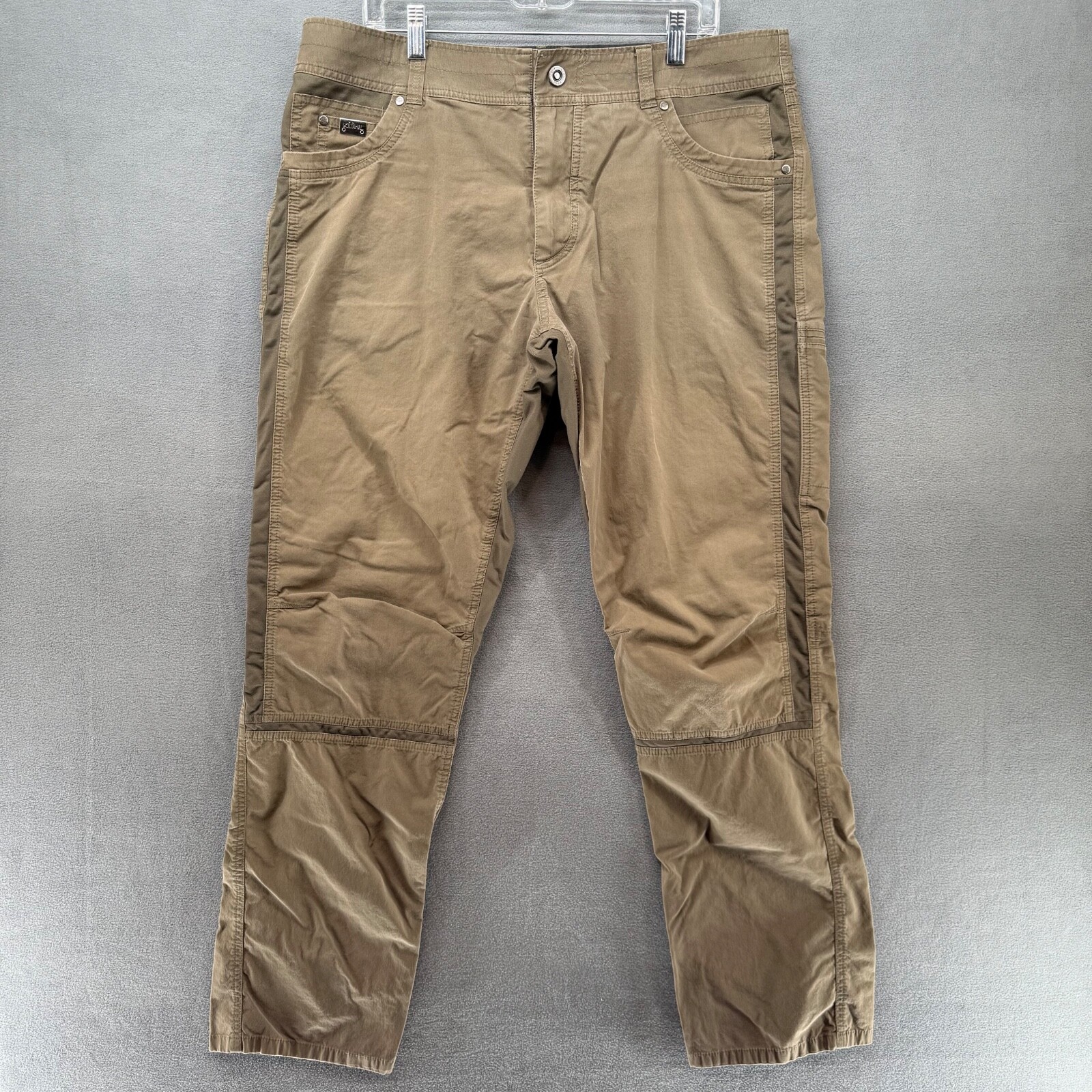 KUHL Radikl Legendary Pants Mens 38x34 Brown Exoskeleton Articulated Knees 5109