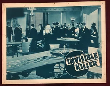 INVISIBLE KILLER LOBBY CARD MOVIE POSTER 1939 GRACE BRADLEY RONALD DREW a