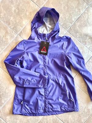 GERRY Periwinkle Purple Rain Jacket with Hood Women's Size M