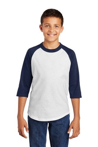 Sport-Tek YT200 Youth Colorblock Raglan Team Jersey 3/4 Sleeve Tee T-Shirt - Picture 14 of 17