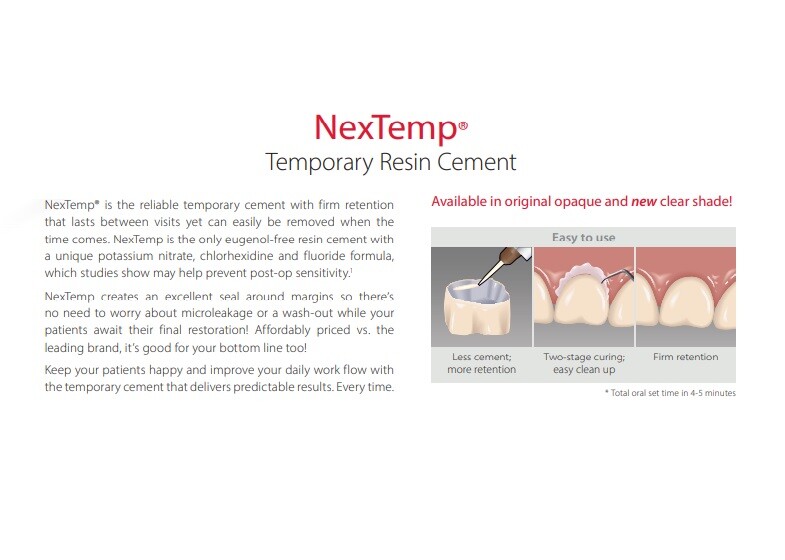Premier Dental NexTemp OPAQUE Temporary Resin Cement 5ml Automix