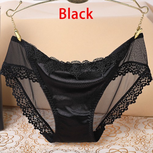 Womens Sexy Slik Lace Briefs Thongs Ladies Seamless Panties Underwear Knickers - Picture 13 of 18