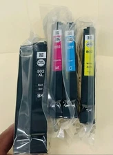 4-PACK EPSON GENUINE 802XL BLACK & 802 COLOR INK (NO RETAIL BOX)