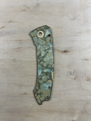 Nodak Custom  Pathogen  Shipwreck Brass CRKT Tuna 2520 Front Handle Scale