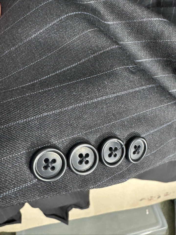 Terno JT Vinson Co 2 peças Lanificio F.Lli Cerruti lã masculino 48L 40x30 fino personalizado - Imagem 4 de 4