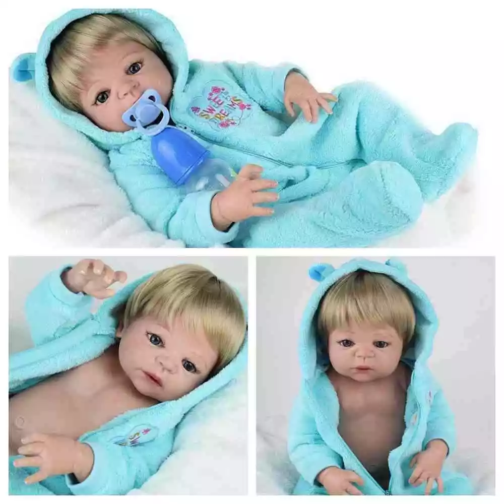 Bebes Reborn Menino 22 Full Silicone Reborn Baby Dolls Kids Gift