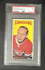 1964 Topps Hockey Jacques Laperriere Montreal Canadiens Card #53 PSA 5